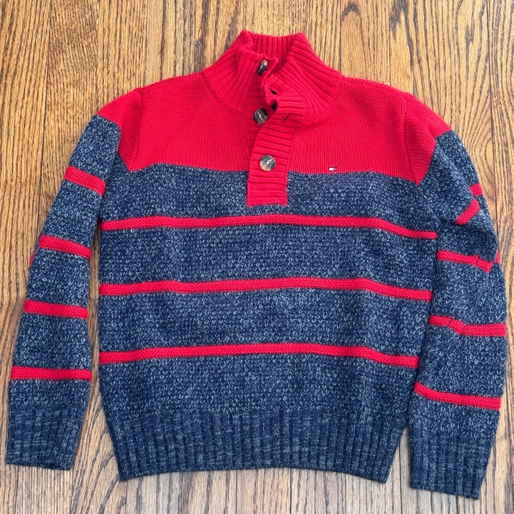 Tommy Hilfiger Collared Boys Sweater Sz 6Y